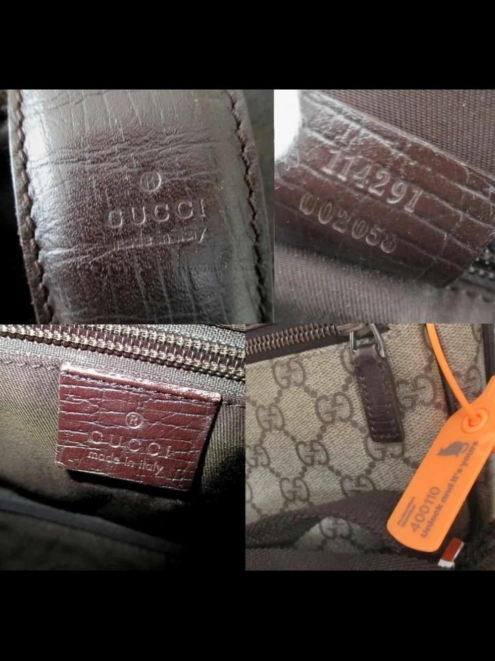 Gucci Brown Monogram Messenger Bag with Dark Leather Trim